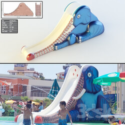 Building - Children waterslide_ Elephant Slide. 