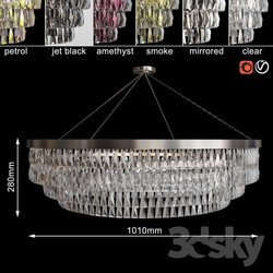 Chandelier Shallow Chandelier with Crystal 1010mm 