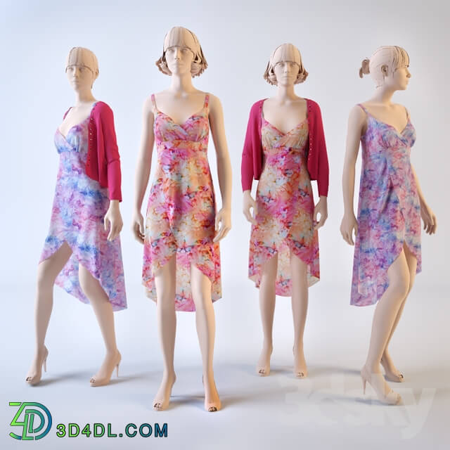 Halter dress. Clothes 3D Models