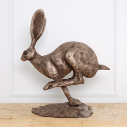 Bronze Rabbit Sculpture 