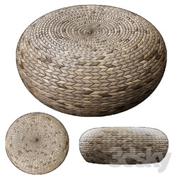 Wicker ottoman 