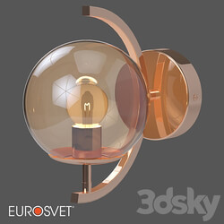 OM Wall lamp with glass shade Eurosvet 50072 1B chrome gold Story 3D Models 3DSKY 
