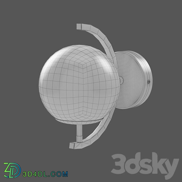 OM Wall lamp with glass shade Eurosvet 50072 1B chrome gold Story 3D Models 3DSKY