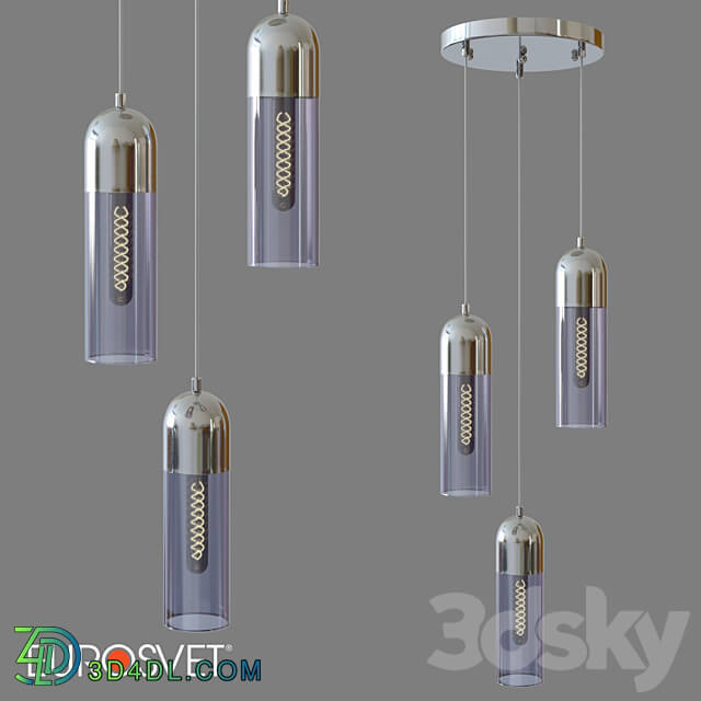 OM Pendant lamp Eurosvet 50180 3 smoky Airon Pendant light 3D Models 3DSKY