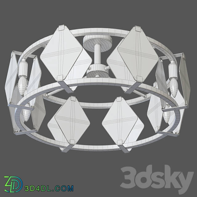 OM Ceiling chandelier with Wi Fi control Eurosvet 60126 8 Smart Aragon Ceiling lamp 3D Models 3DSKY