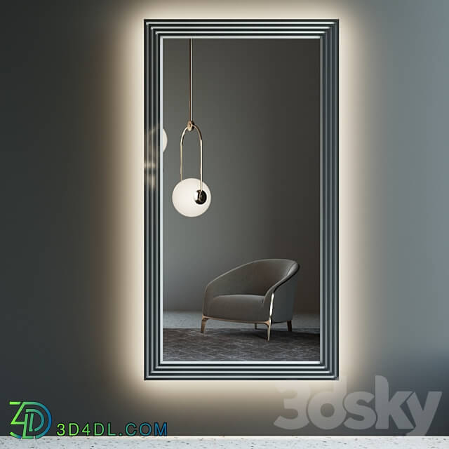OM Artificial stone mirror BWS004 1L from Apika 3D Models 3DSKY