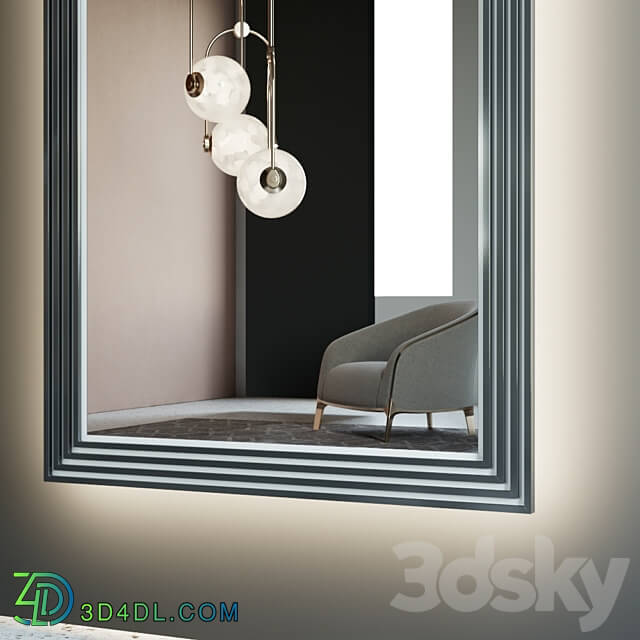 OM Artificial stone mirror BWS004 1L from Apika 3D Models 3DSKY