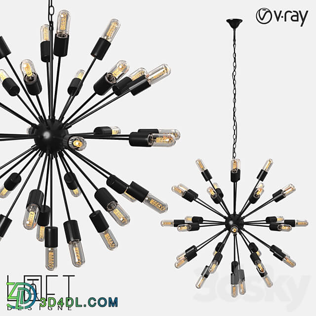 Chandelier LoftDesigne 696 model Pendant light 3D Models 3DSKY