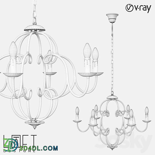 Chandelier LoftDesigne 1147 model Pendant light 3D Models 3DSKY