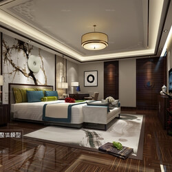 3D66 2016 Chinese Style Bedroom Hotel 1836 C003 
