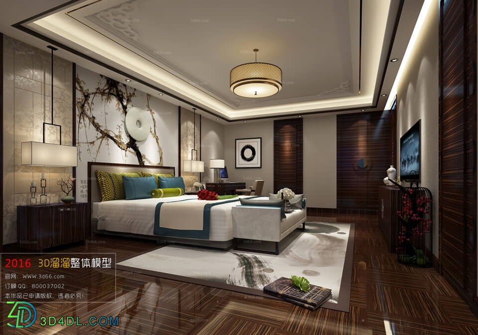 3D66 2016 Chinese Style Bedroom Hotel 1836 C003
