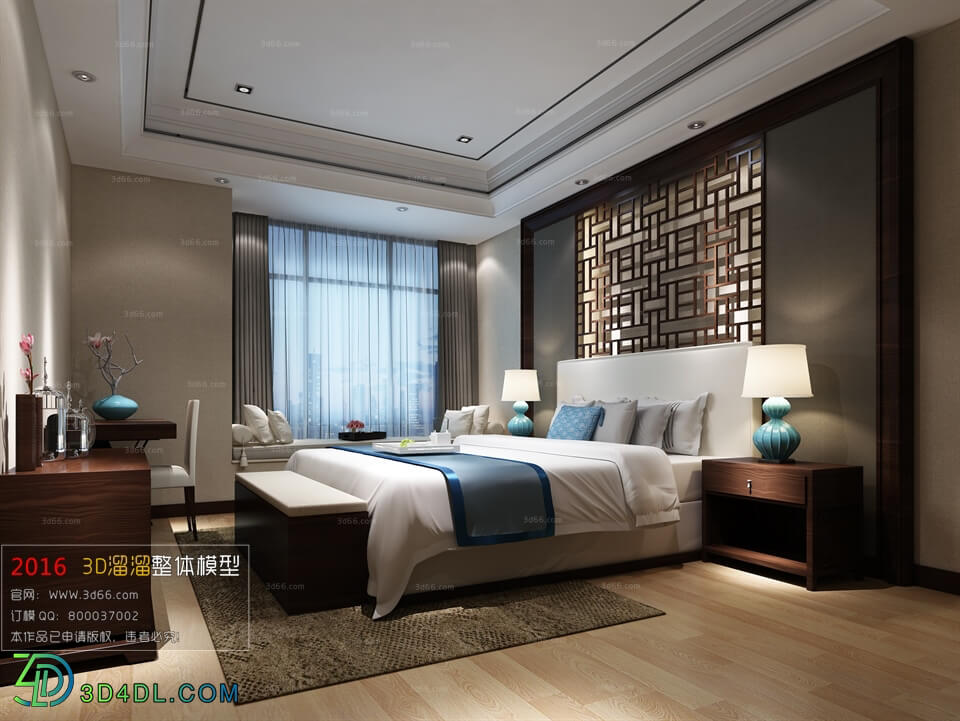 3D66 2016 Chinese Style Bedroom Hotel 1842 C009