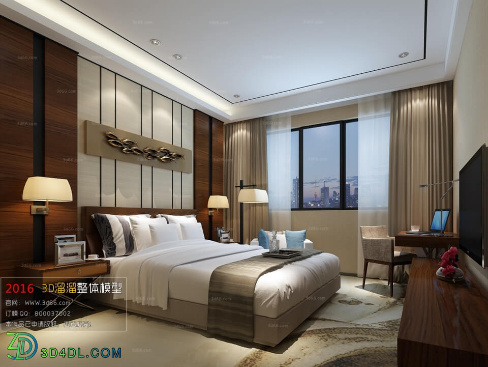 3D66 2016 Chinese Style Bedroom Hotel 1843 C010