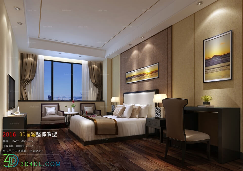 3D66 2016 Chinese Style Bedroom Hotel 1844 C011