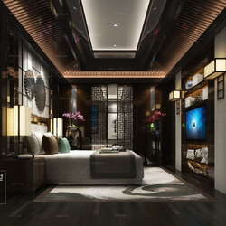 3D66 2016 Chinese Style Bedroom 1034 C003 