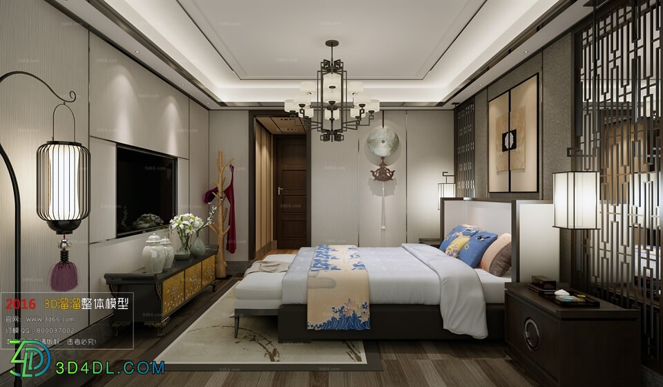 3D66 2016 Chinese Style Bedroom 1040 C009