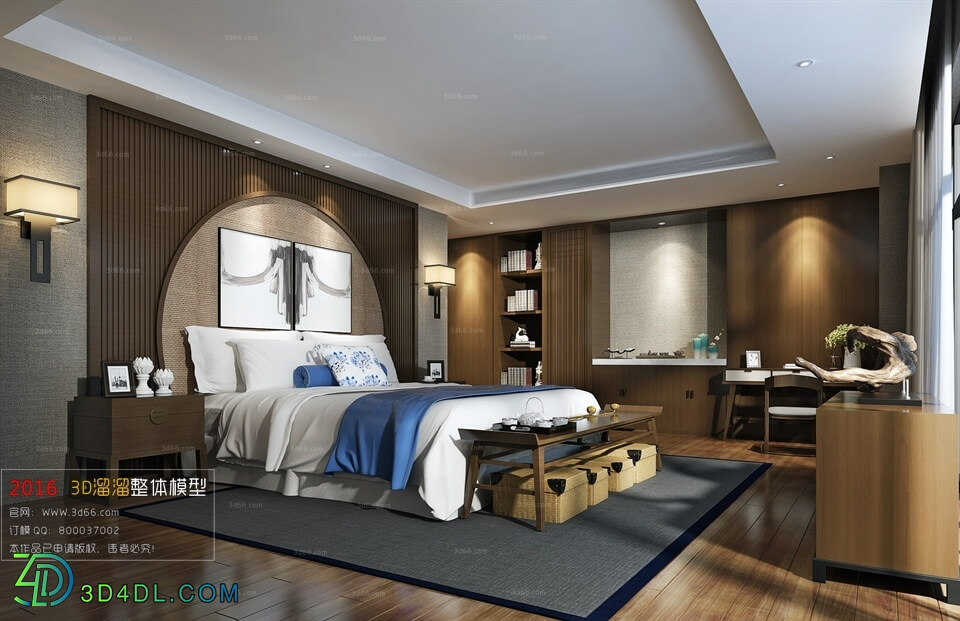 3D66 2016 Chinese Style Bedroom 1044 C013