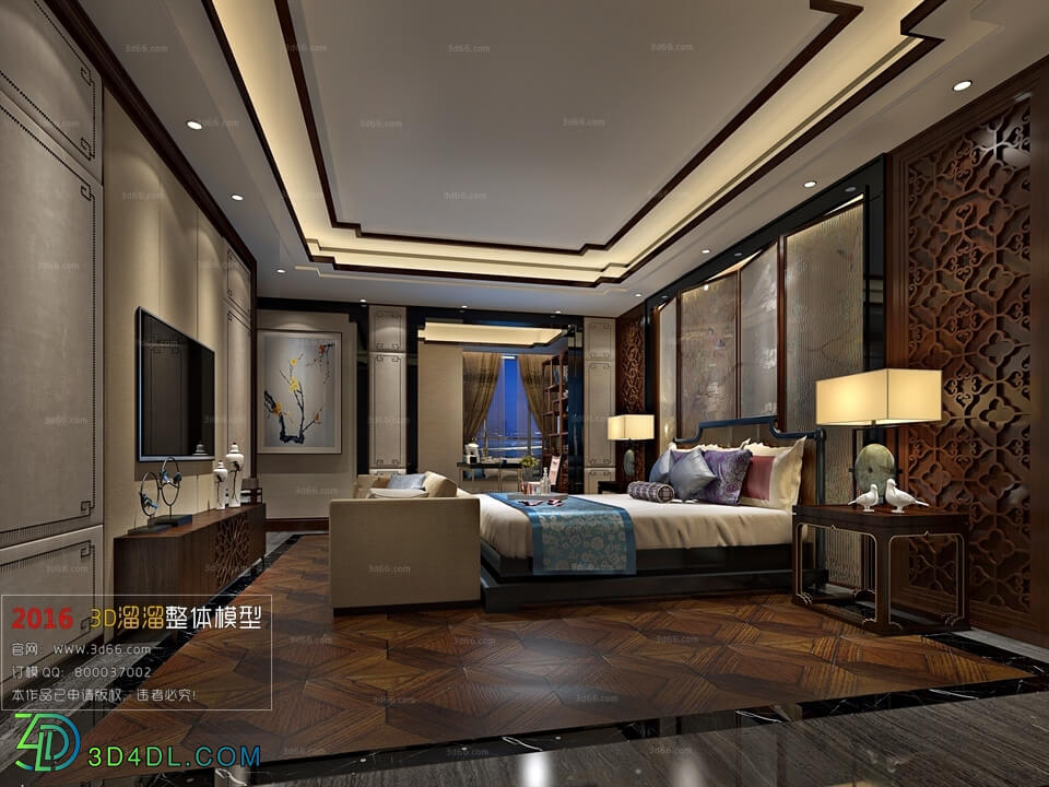 3D66 2016 Chinese Style Bedroom 1050 C019
