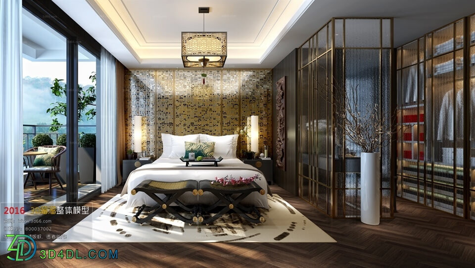 3D66 2016 Chinese Style Bedroom 1051 C020