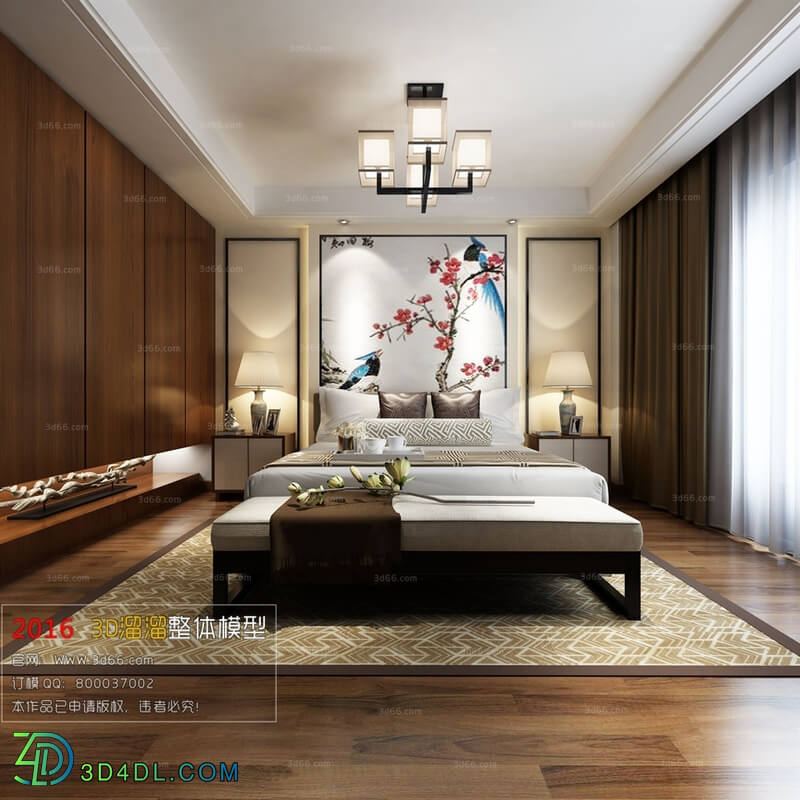 3D66 2016 Chinese Style Bedroom 1052 C021