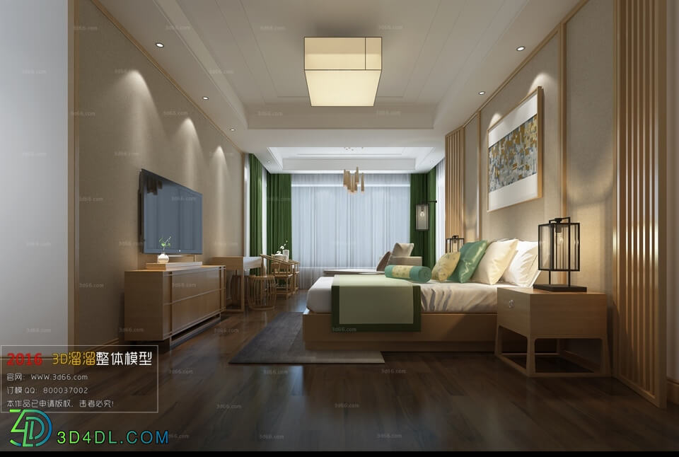 3D66 2016 Chinese Style Bedroom 1054 C023
