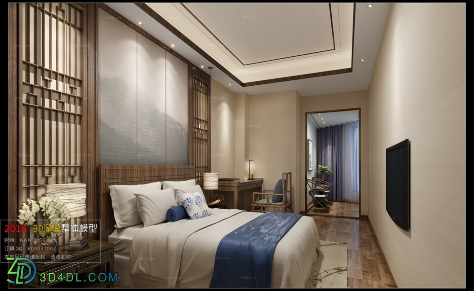 3D66 2016 Chinese Style Bedroom 1055 C024