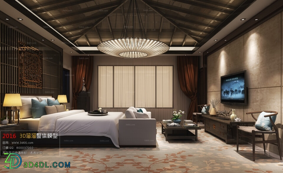 3D66 2016 Chinese Style Bedroom 1056 C025