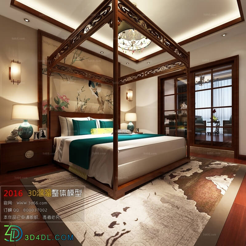 3D66 2016 Chinese Style Bedroom 1057 C026