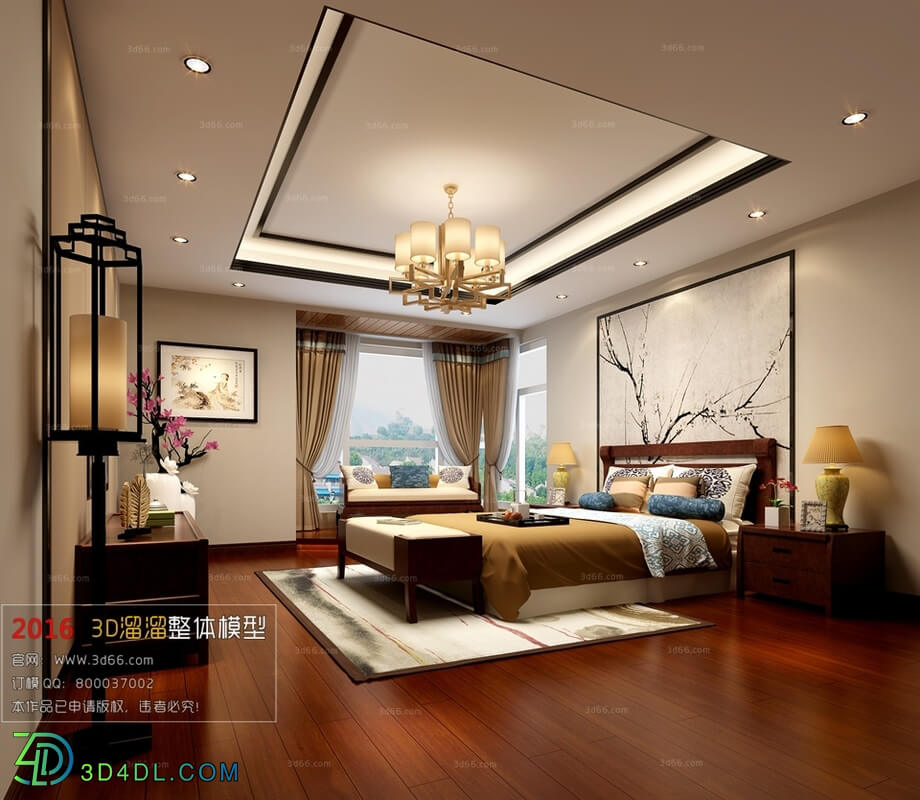 3D66 2016 Chinese Style Bedroom 1058 C027