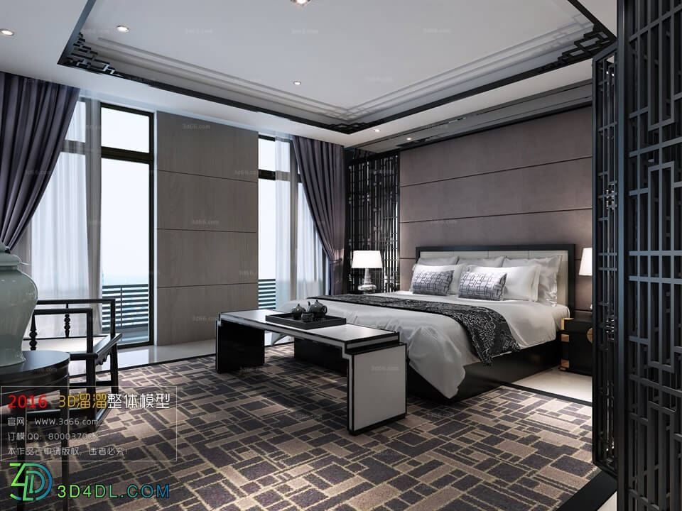3D66 2016 Chinese Style Bedroom 1060 C029