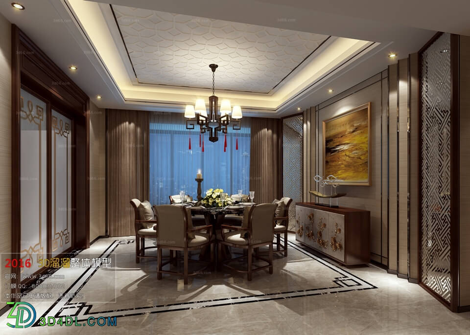 3D66 2016 Chinese Style Dining Room 854 C002