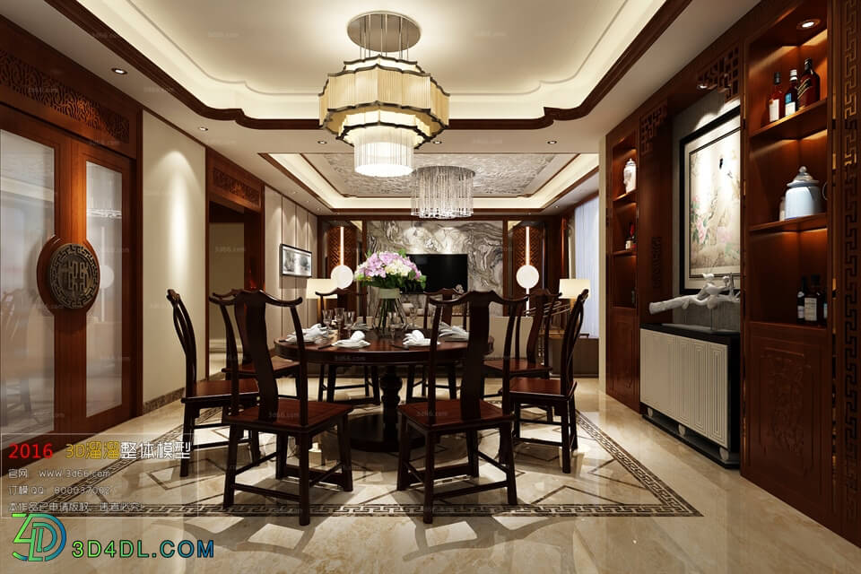 3D66 2016 Chinese Style Dining Room 868 C016