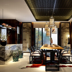3D66 2016 Chinese Style Dining Room 877 C025 