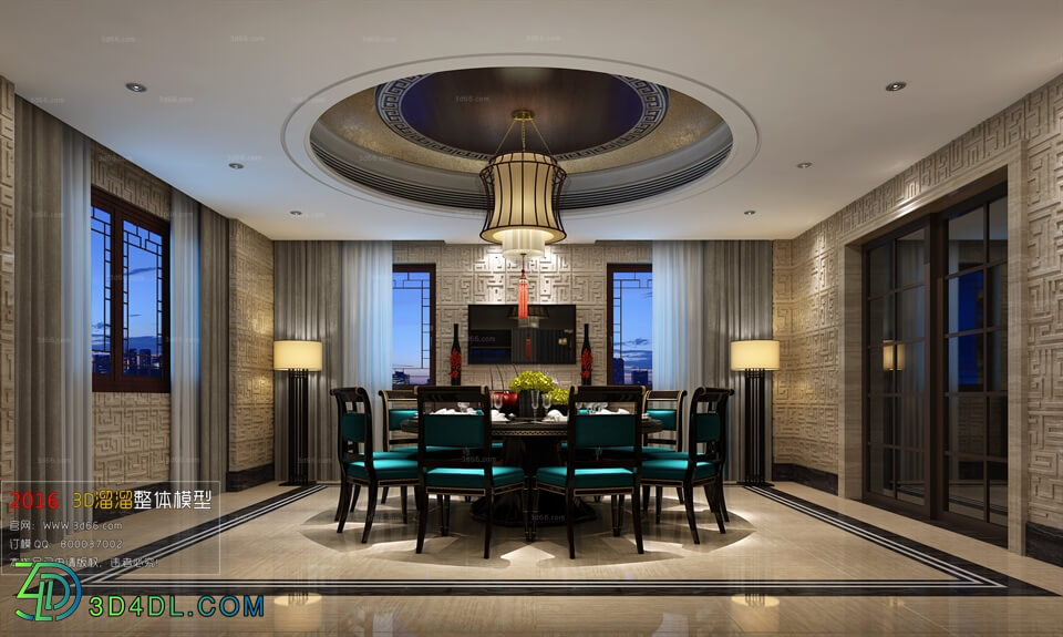 3D66 2016 Chinese Style Dining Room 878 C026