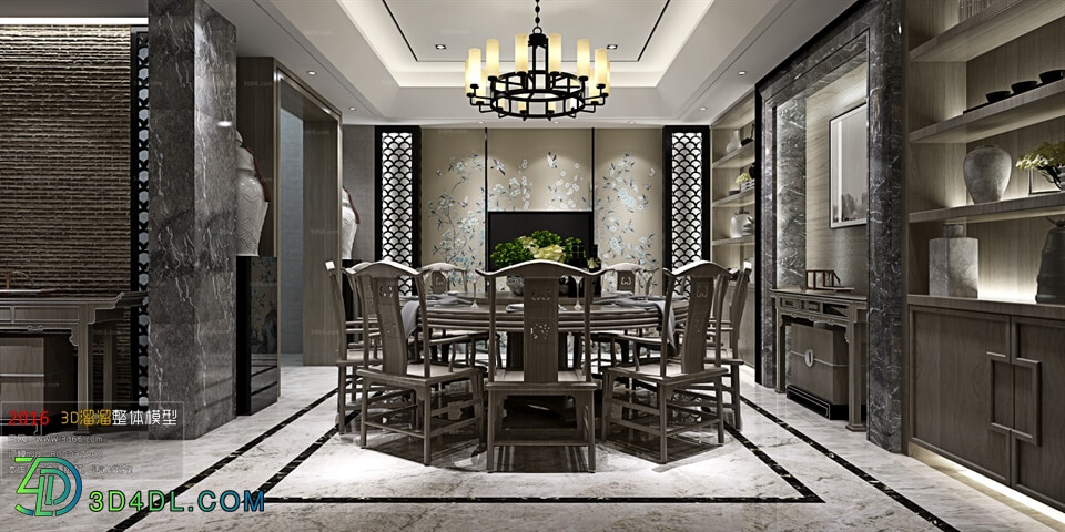 3D66 2016 Chinese Style Dining Room 884 C032