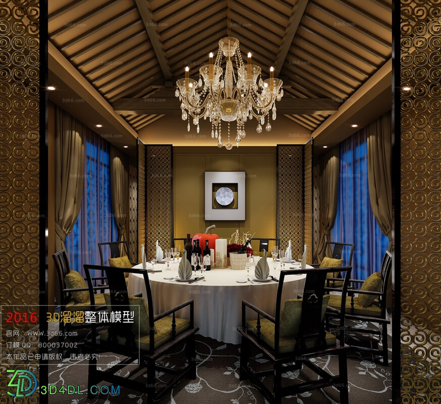 3D66 2016 Chinese Style Dining Room 885 C033