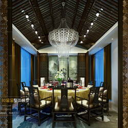 3D66 2016 Chinese Style Dining Room 886 C034 