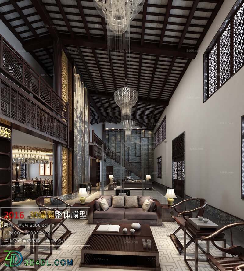 3D66 2016 Chinese Style Living Room Space 538 C001