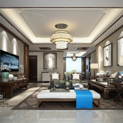 3D66 2016 Chinese Style Living Room Space 549 C012 