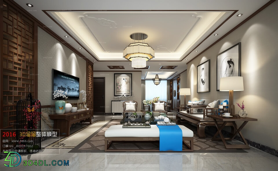 3D66 2016 Chinese Style Living Room Space 549 C012