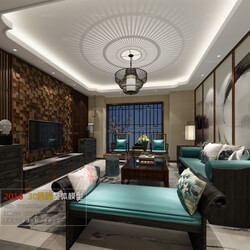 3D66 2016 Chinese Style Living Room Space 553 C016 