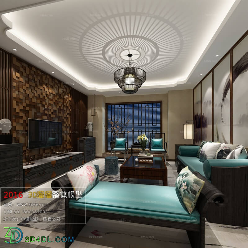 3D66 2016 Chinese Style Living Room Space 553 C016