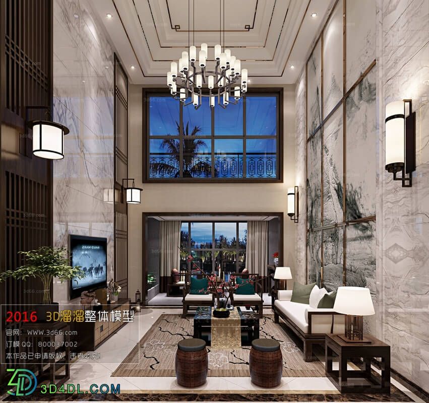 3D66 2016 Chinese Style Living Room Space 555 C018