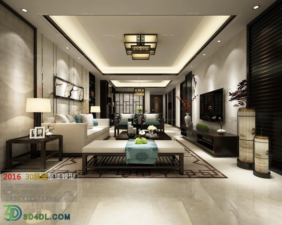 3D66 2016 Chinese Style Living Room Space 559 C022