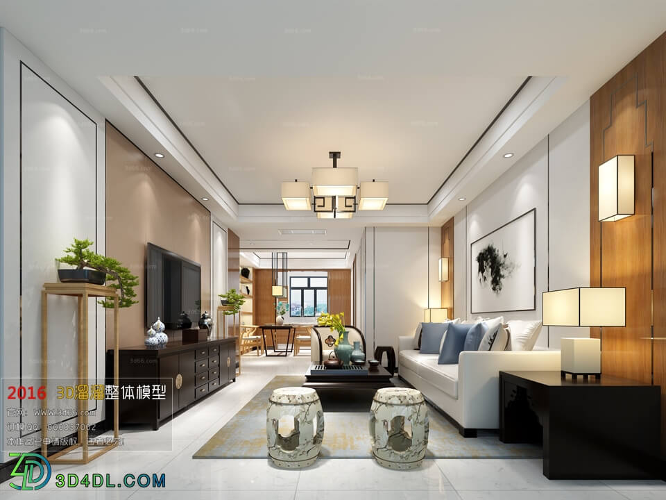 3D66 2016 Chinese Style Living Room Space 561 C024