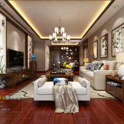 3D66 2016 Chinese Style Living Room Space 562 C025 