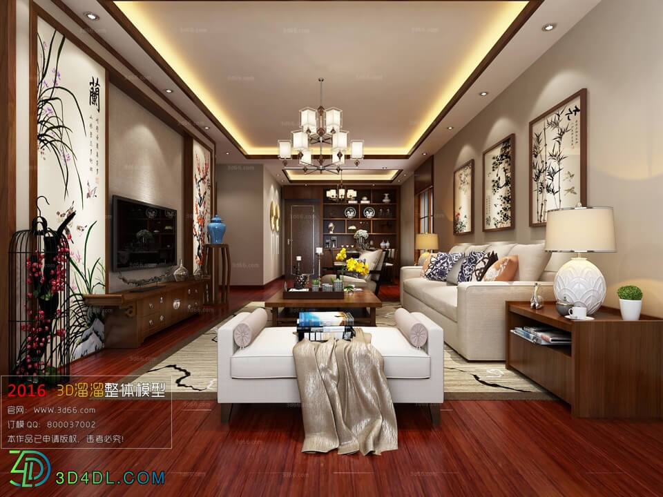 3D66 2016 Chinese Style Living Room Space 562 C025