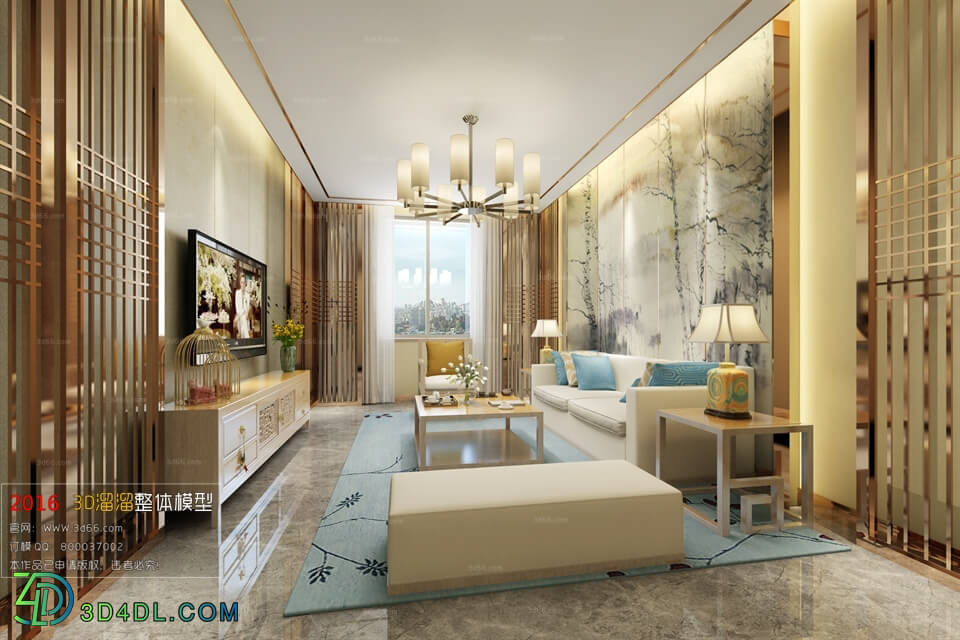 3D66 2016 Chinese Style Living Room Space 566 C029