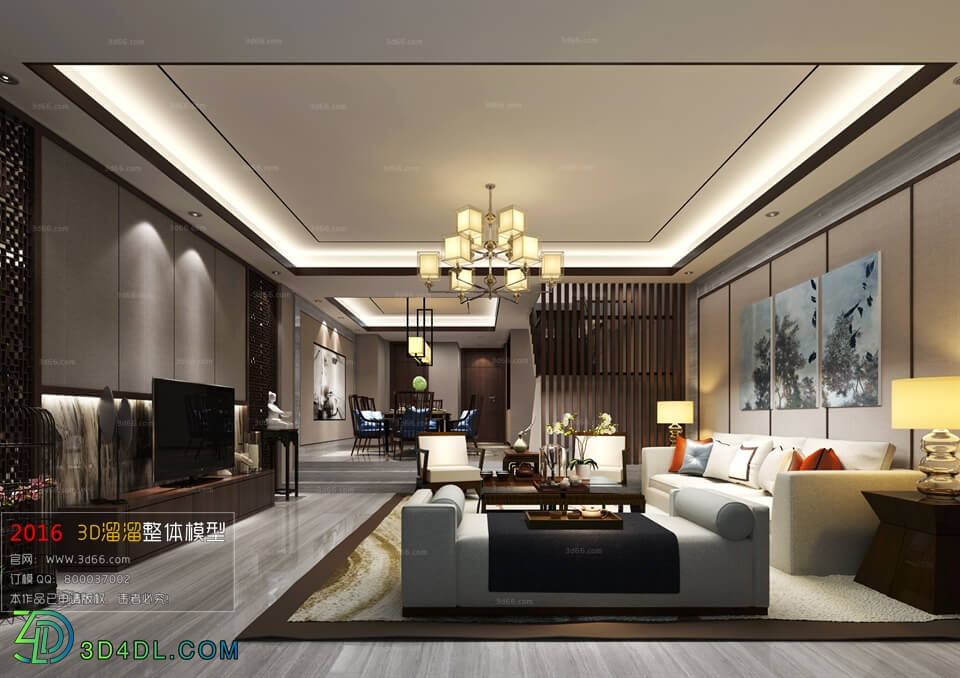 3D66 2016 Chinese Style Living Room Space 567 C030