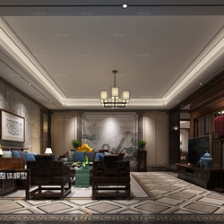 3D66 2016 Chinese Style Living Room Space 575 C038 